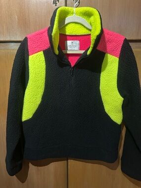 Dudley Stephens Black Sherpa with Neon Yellow and Hot Pink Accents, rare edition